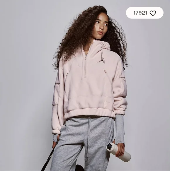 FP Movement Free People Wild and Free Pullover size L color is Cashmere / Cream - Picture 5 of 17